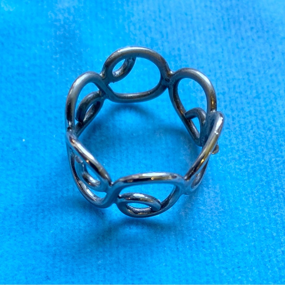 Sterling Silver Openwork Infinity Ring - Picture 2 of 3